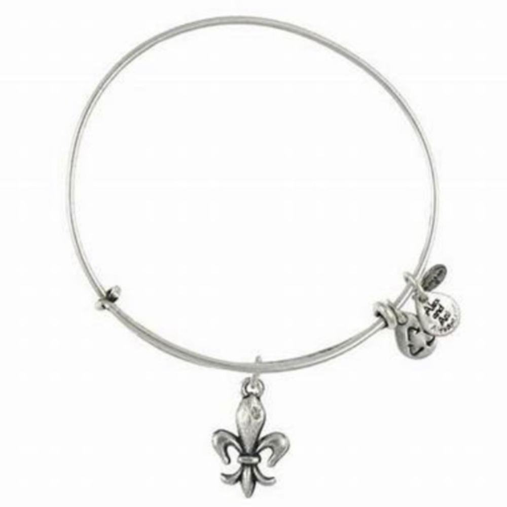 Alex and Ani - Fleur de Lis Silver Bracelet